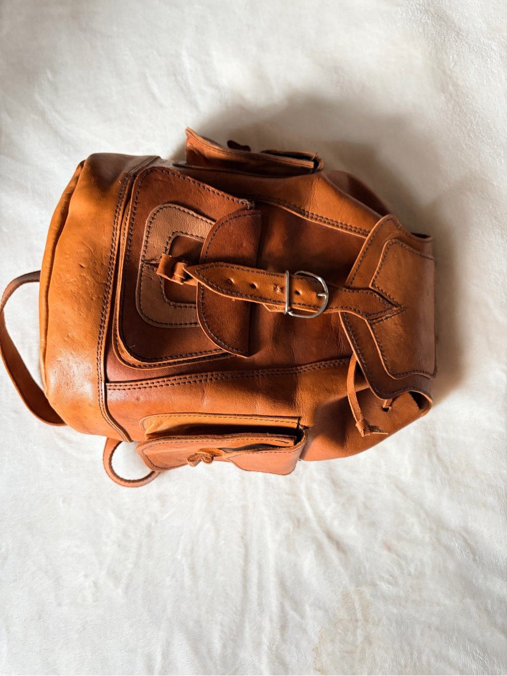 Handmade Leather Backpack - Picture 2 of 7